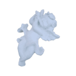 Anjo Flauta Aplique em Resina