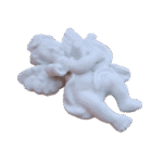 Anjo Harpa Aplique em Resina