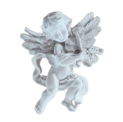 Anjo Musical Aplique em Resina