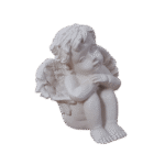 Anjo Sentado Fabricado em Resina