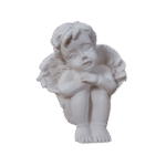 Anjo Sentado Fabricado em Resina