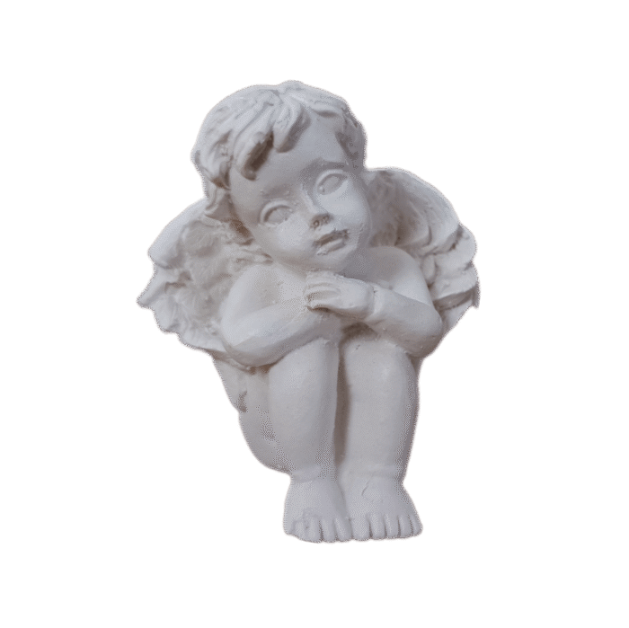 Anjo Sentado Fabricado em Resina