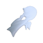 Anjo Silêncio Aplique em Resina