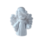 Anjo da Guarda Aplique em Resina 4,5cm