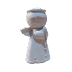 Anjo da Guarda Orando em Resina