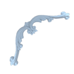 Arabesco Aplique Central em Resina