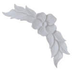 Arabesco Flor Aplique Central em Resina