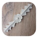 Arabesco Flor Aplique Central em Resina 22cm
