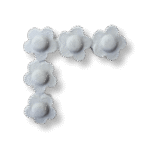 Arabesco de Canto Aplique Flores em Resina