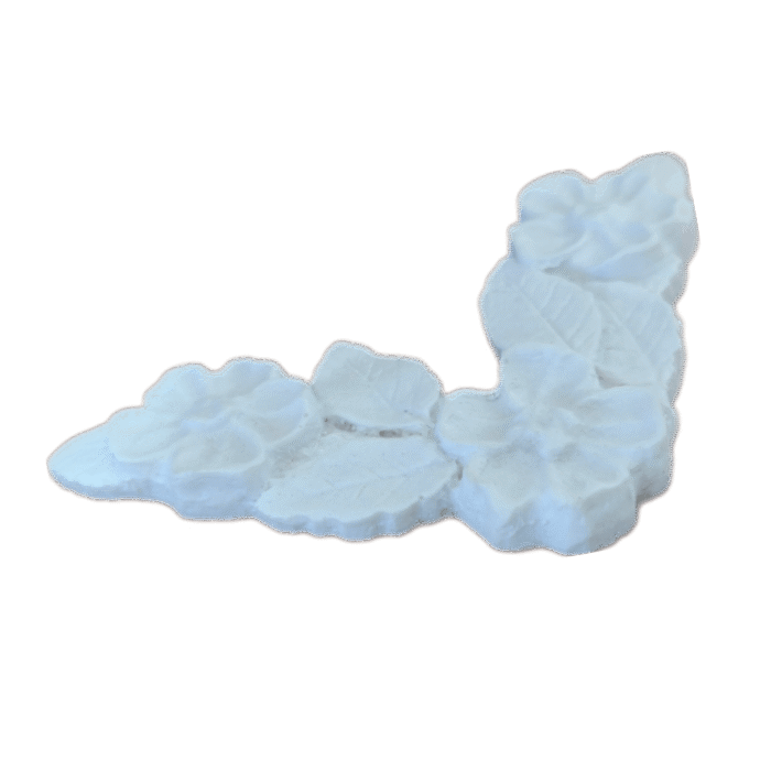 Arabesco de Canto Aplique Flores em Resina 8cm