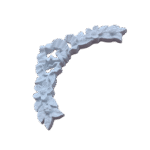 Arabesco de Canto Aplique Laço em Resina