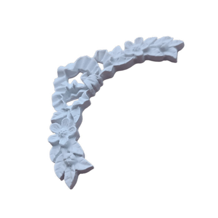 Arabesco de Canto Aplique Laço em Resina