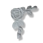 Arabesco de Canto Aplique Rosa em Resina
