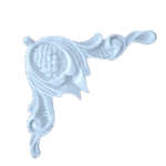 Arabesco de Canto Aplique Tropical em Resina