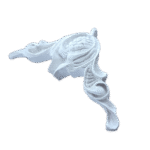 Arabesco de Canto Aplique Tropical em Resina