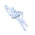 Bailarina Aplique em Resina