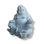 Buda da Fortuna e Sorte Flor de Lotus em Resina 7cm