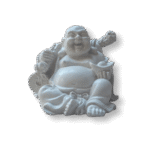 Buda da Prosperidade e Riqueza em Resina 5cm