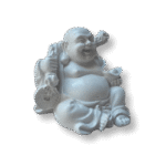 Buda da Prosperidade e Riqueza em Resina 5cm