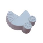 Carrinho de Bebê Aplique em Resina