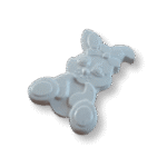 Coelho Aplique Confeccionado em Resina