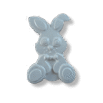 Coelho Aplique Confeccionado em Resina