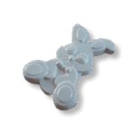 Coelho Aplique Confeccionado em Resina