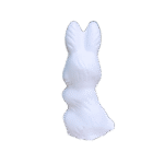 Coelho Confeccionado em Resina
