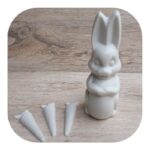 Coelho da Páscoa com Cenouras em Resina