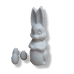 Coelho da Páscoa com Ovos em Resina
