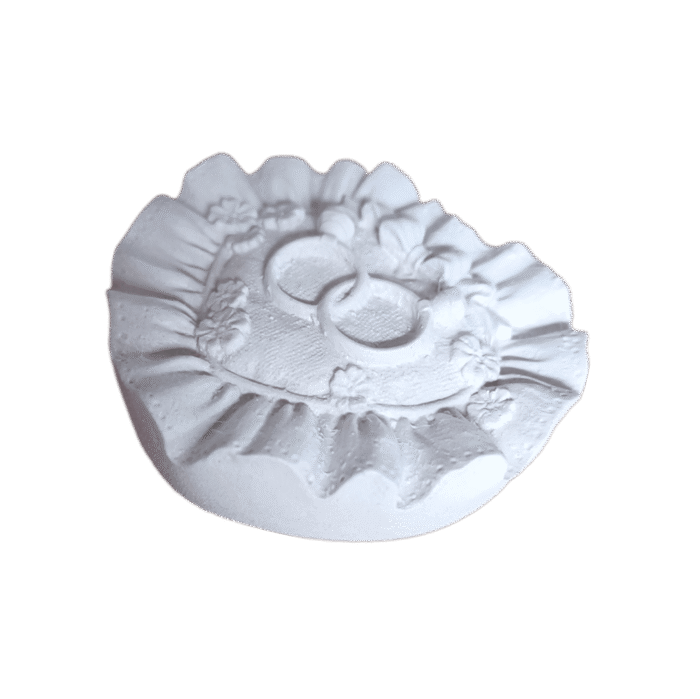 Coração Almofada Alianças em Resina