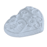 Coração Flores Crochê em Resina