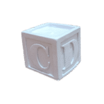 Cubo Dado Com Letras Abcd Confeccionado Resina