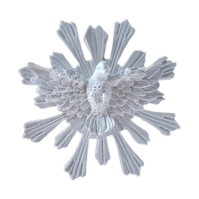 Divino Espírito Santo Resplendor em Resina 12cm Divino Espírito Santo Resplendor em Resina 12cm