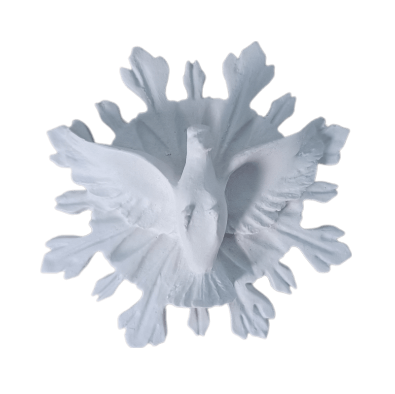 Divino Espírito Santo Resplendor em Resina 8cm Divino Espírito Santo Resplendor em Resina