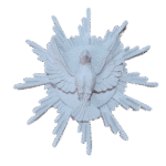 Divino Espírito Santo Resplendor em Resina 9,5cm