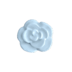 Flor Botão de Rosa Aplique em Resina