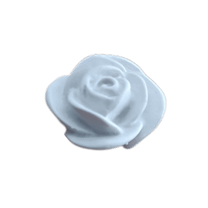 Flor Botão de Rosa Aplique em Resina