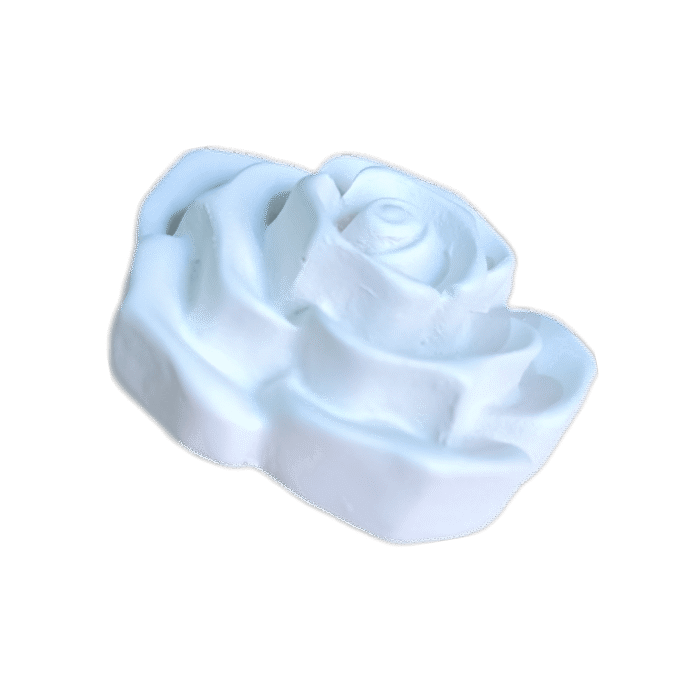 Flor Rosa Aplique Confeccionada Em Resina