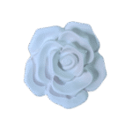 Flor Rosa Aplique Confeccionada Em Resina