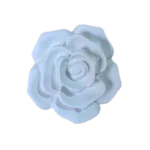 Flor Rosa Aplique Confeccionada Em Resina