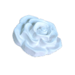 Flor Rosa Aplique Confeccionada Em Resina