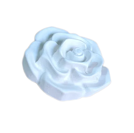 Flor Rosa Aplique Confeccionada Em Resina