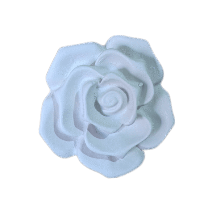 Flor Rosa Aplique Confeccionada Em Resina