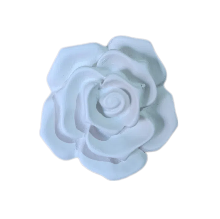 Flor Rosa Aplique Confeccionada Em Resina