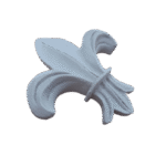 Flor de Lis Aplique em Resina