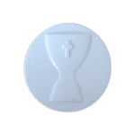 Hóstia Cálice Primeira Comunhão Aplique em Resina