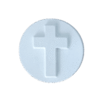 Hóstia Cruz Primeira Comunhão Aplique em Resina