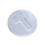 Hóstia Cruz Primeira Comunhão Aplique em Resina