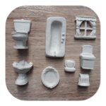 Kit de Banheiro Confeccionado em Resina
